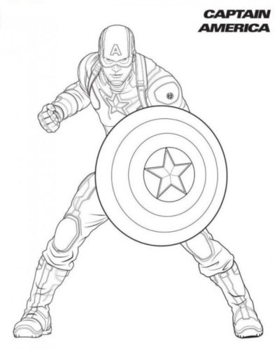 Captain America Coloring Page