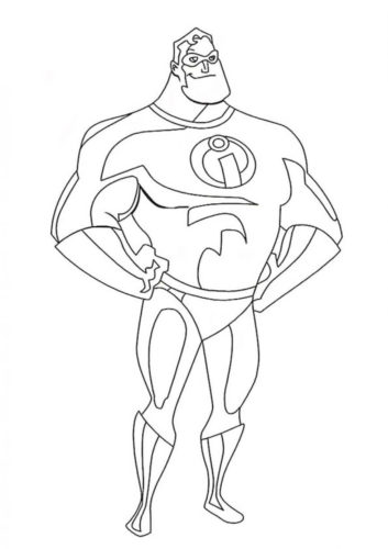 Mr. Incredible Coloring Page
