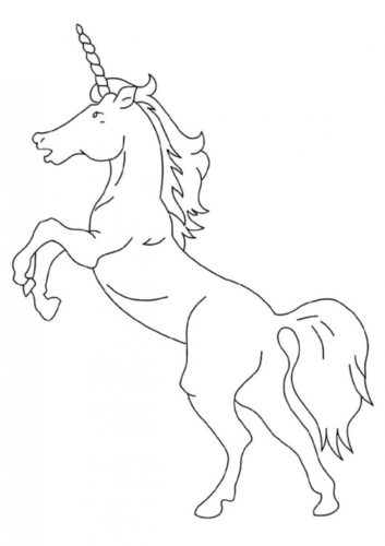 American Unicorn coloring page