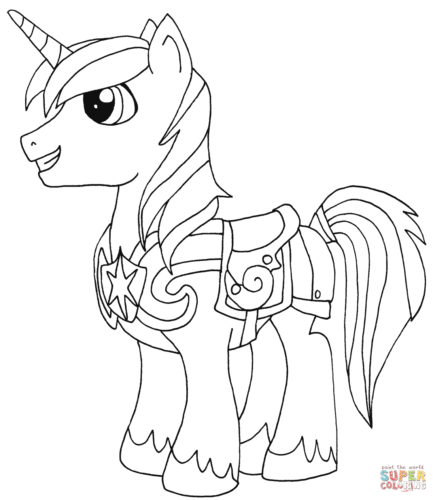 Shining armor coloring page
