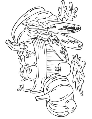 Autumn Harvest Coloring Page