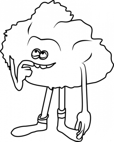 Cloud Guy Coloring Page