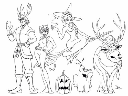Frozen Halloween Avatar Coloring Page