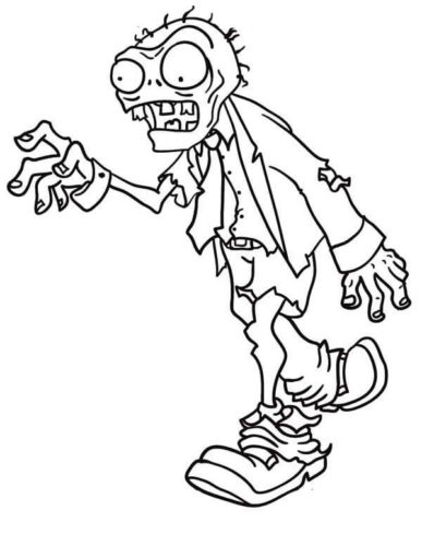 Zombie Coloring Page