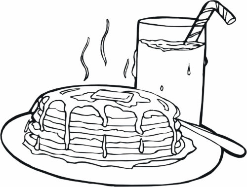 Pancakes Coloring Page