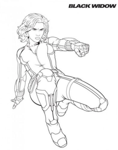 Black Widow Coloring Page