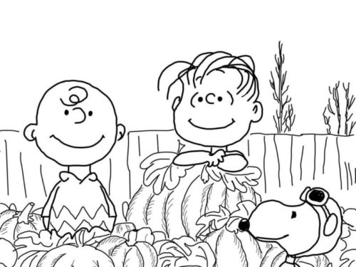 Charlie Brown Halloween Coloring Page