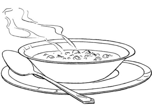 A Bowl Soup Coloring Page