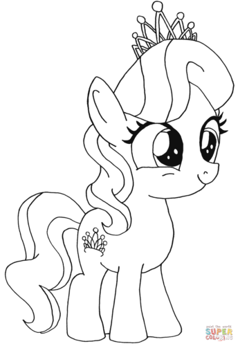 diamond tiara coloring page