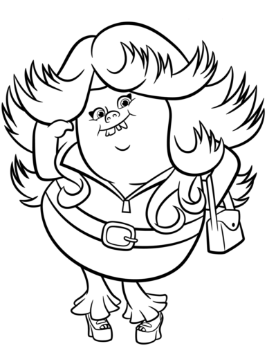 Lady Glitter Sparkles Coloring Page