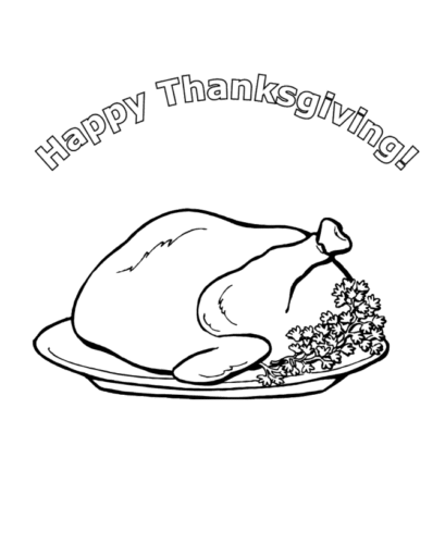 Turkey Roast Coloring Page