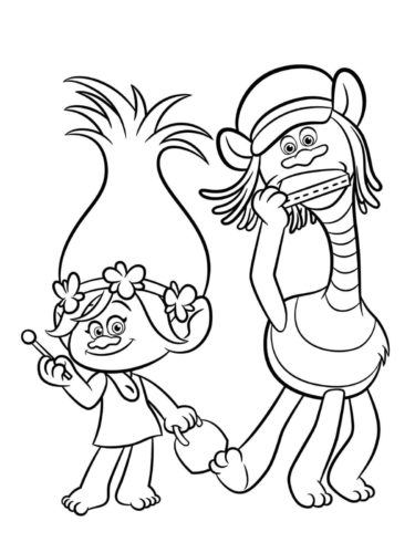 Cooper and Poppy Coloring Page