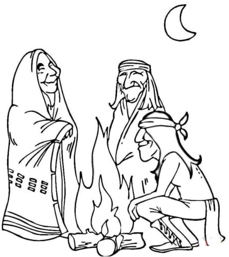 Bonfire Coloring Page