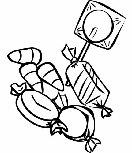 Candies Coloring Page