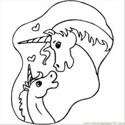 Unicorns In Love coloring page