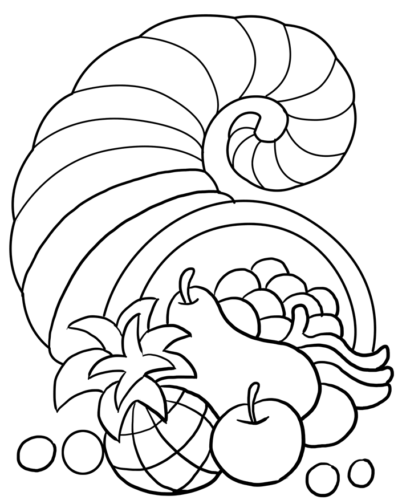 Cornucopia Coloring Page