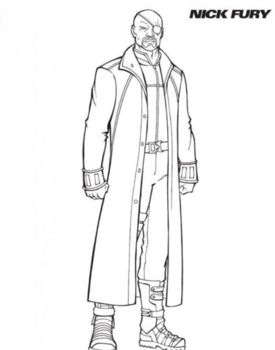 Nick Fury Coloring Page