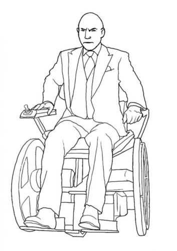 Professor X Coloring Page