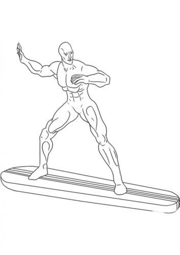 The Silver Surfer Coloring Page