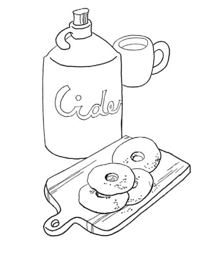 Apple Cider Coloring Page