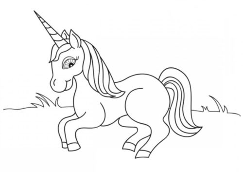 Cartazon Unicorn coloring page