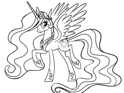 Princess celestia coloring page