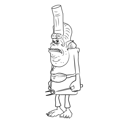 Chef Coloring Page