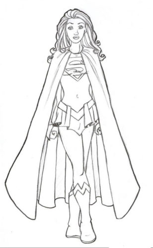 Supergirl Coloring Page