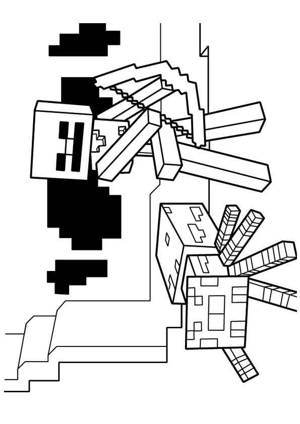 Minecraft Bow And Arrow Coloring Pages Coloring Pages