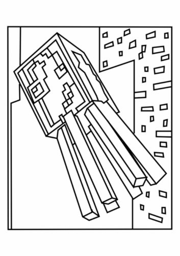 Minecraft Squid Coloring Page