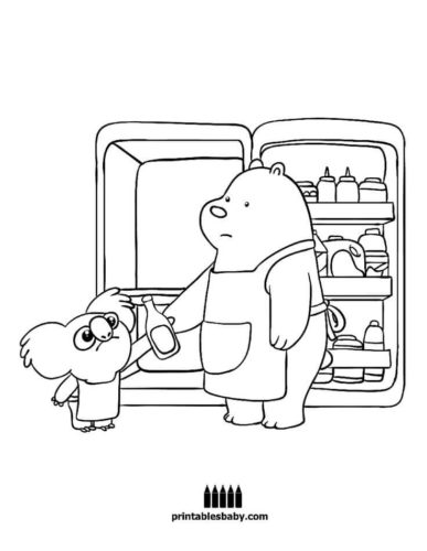 Nom Nom With Ice Bear Coloring Pages