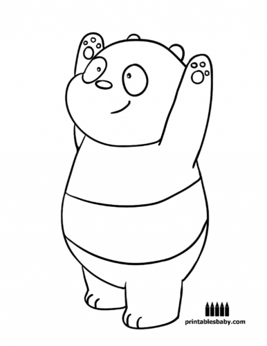 Panda Bear We Bare Bears Coloring Page