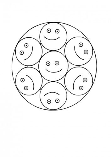 13.Silly Smilers- The Fun Employees Mandala Coloring Page