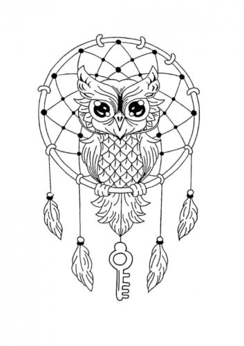 15.The Duties Of A Dream catcher Mandala Coloring Page