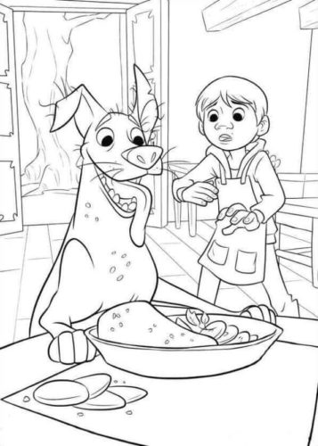 16. Dante Relishing The Food Coloring Page