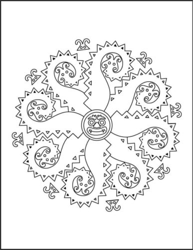 16.The Convention Of Monsters Mandala Coloring Page