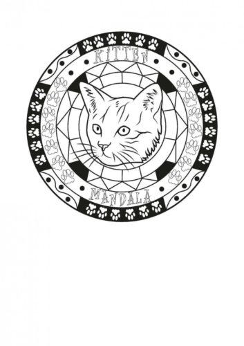 17.Help The Little Kitten Out Mandala Coloring Page