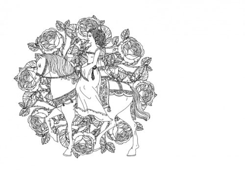 20.The Princess And Her Loyal Friend Mandala Coloring Page