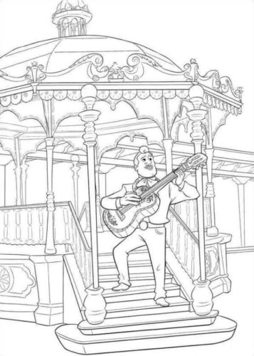 21. Ernesto de la Cruz In HIs Life Form Coloring Page