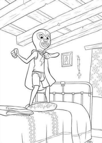Coco As A Superhero Coloring Page