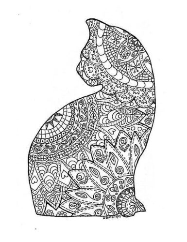 3.Millie- The Intelligent Cat Mandala Coloring Page