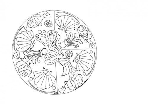 38.The Mermaid Princess Mandala Coloring Page