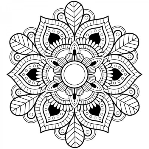 44. Detailed Mandala Coloring Page