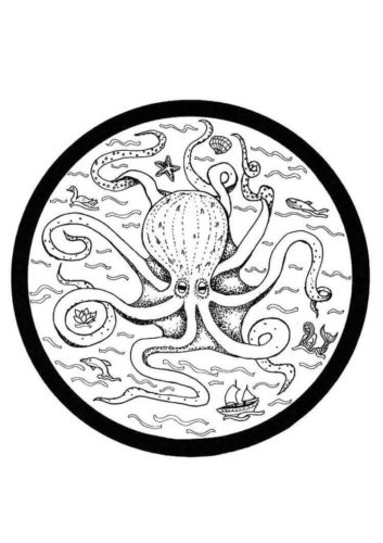 6.The Protector Of The Sea Mandala Coloring Page