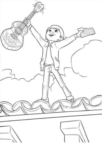 9. Disney coco coloring page Miguel