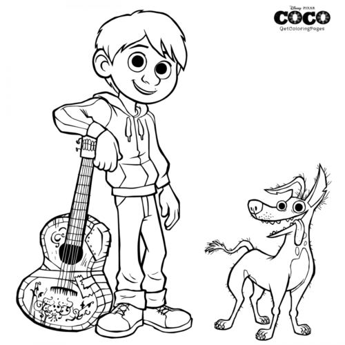 Dante And Miguel Coco Coloring Page