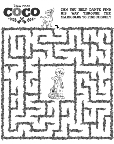 Disney Coco Coloring Activity Sheet
