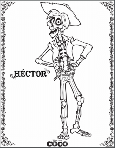 Hector Coco Coloring Page