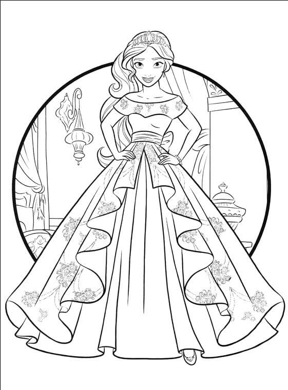 Elena Of Avalor Coloring Pages Complete Princess Elena Coloring Pages