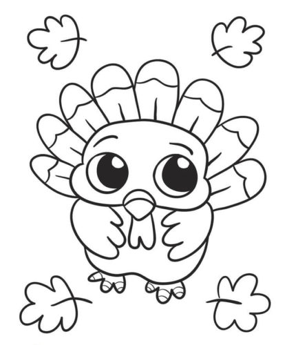 10 Mannie Loves To Play With Fallen Leaves Thanksgiving coloring page